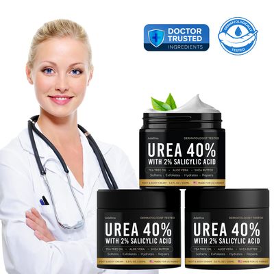 Adellina Urea Cream 40 Percent for Feet Maximum Strength, Urea Foot Cream for Dry Cracked Heels Feet Knees Elbows, 40% Urea Foot Repair Lotion 5.3 OZ