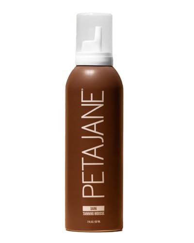 Dark Tanning Mousse 7oz - Sunless Self-Tanner for a Natural, Streak-Free, Organically Derived, Lightweight &amp; Fast Absorbing, Non-Sticky, For All Skin Types, Vegan &amp; Cruelty-Free