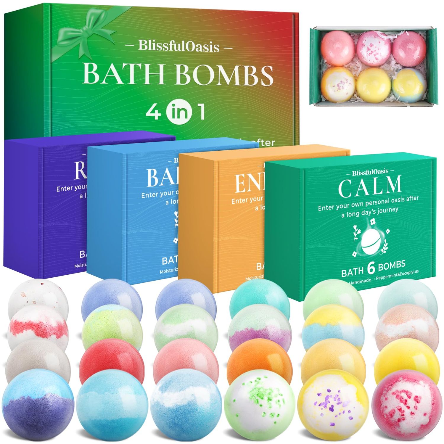 Bath Bombs Present Set, 24 Pcs Shower Steamers with 6 Refreshing Scents, Perfect for Moisturizing Skin &amp; Relaxing, Shower Bombs for Birthday, Mother&#39;s Presents Giving, Ideal Presents for Women