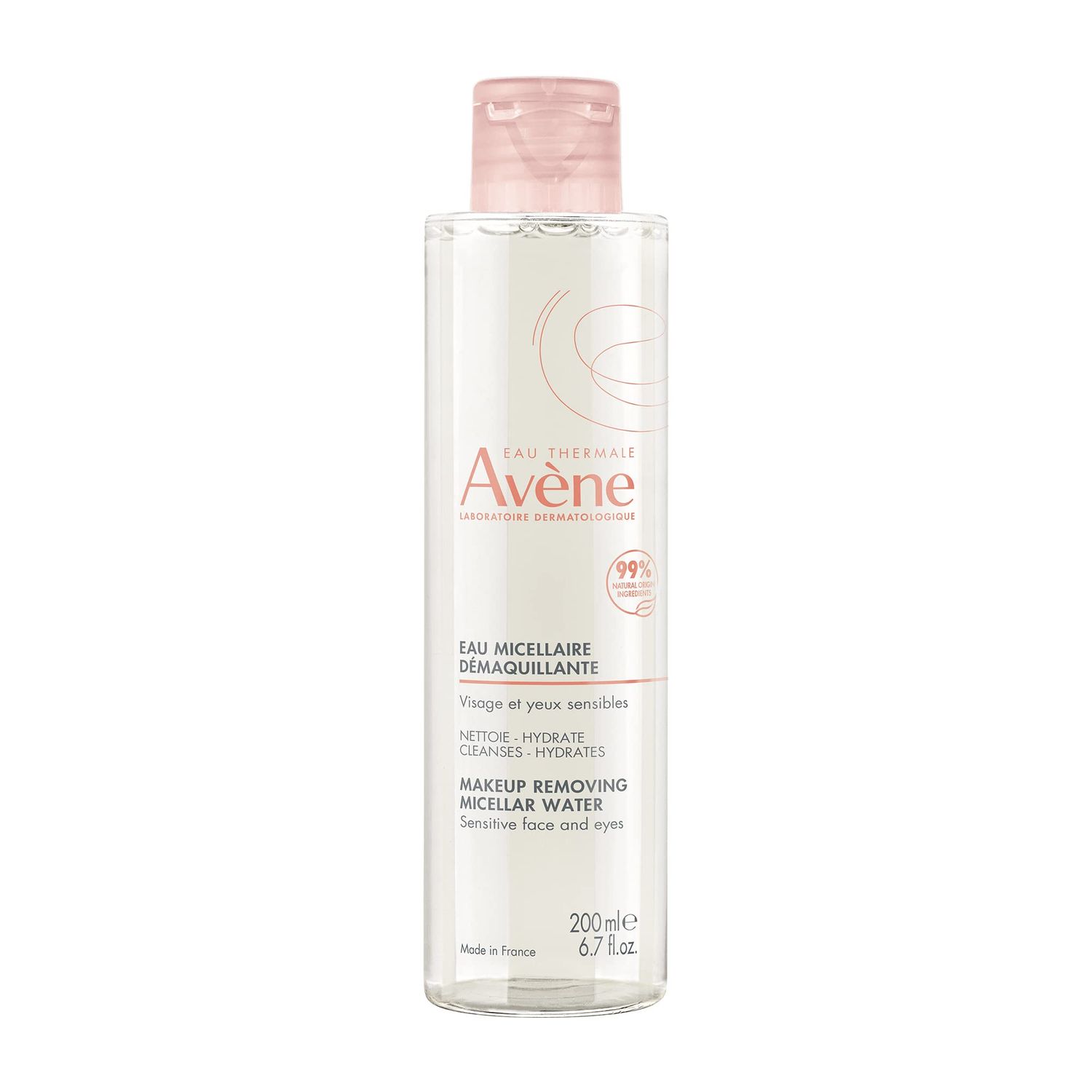 Eau Thermale Avne Micellar Lotion Cleansing Water - Soap-Free 3-in-1 Cleanser, Toner, Make-up Remover - All Skin Types - Non-Comedogenic - 6.7 fl.oz.