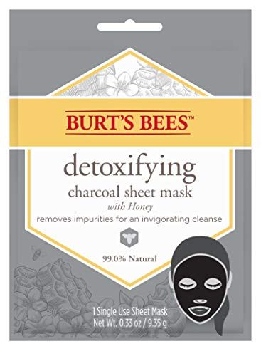 Burt&#39;s Bees Detoxifying Charcoal Facial Sheet Mask, Honey, Single Use (Package May Vary)