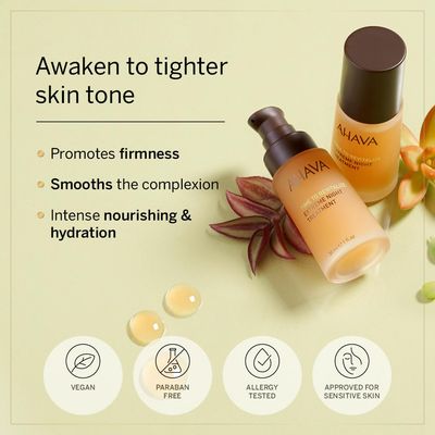 AHAVA Extreme Night Treatment - Exclusive Moisturizer, Neck &amp; Chest Cream, Smoothes Skin &amp; Reduces Wrinkles, Enriched with Patented Extreme Complex, Dead Sea Osmoter, Peptides &amp; Resveratrol 1 Fl.Oz