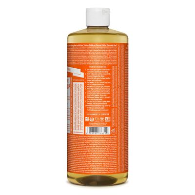 Dr. Bronner's - Pure-Castile Liquid Soap (Tea Tree, 32 ounce, 2-Pack) - Made with Organic Oils, 18-in-1 Uses: Acne-Prone Skin, Dandruff, Laundry, Pets and Dishes, Concentrated, Vegan
