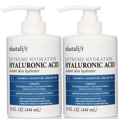 Elastalift Hyaluronic Acid Moisturizer Body Lotion | Anti Aging Skin Care Body Cream &amp; Face Lotion Diminishes Look Of Wrinkles, Sagging Skin, Crepey Skin, Cellulite, Stretch Marks, &amp; Dry Skin, 2-Pack