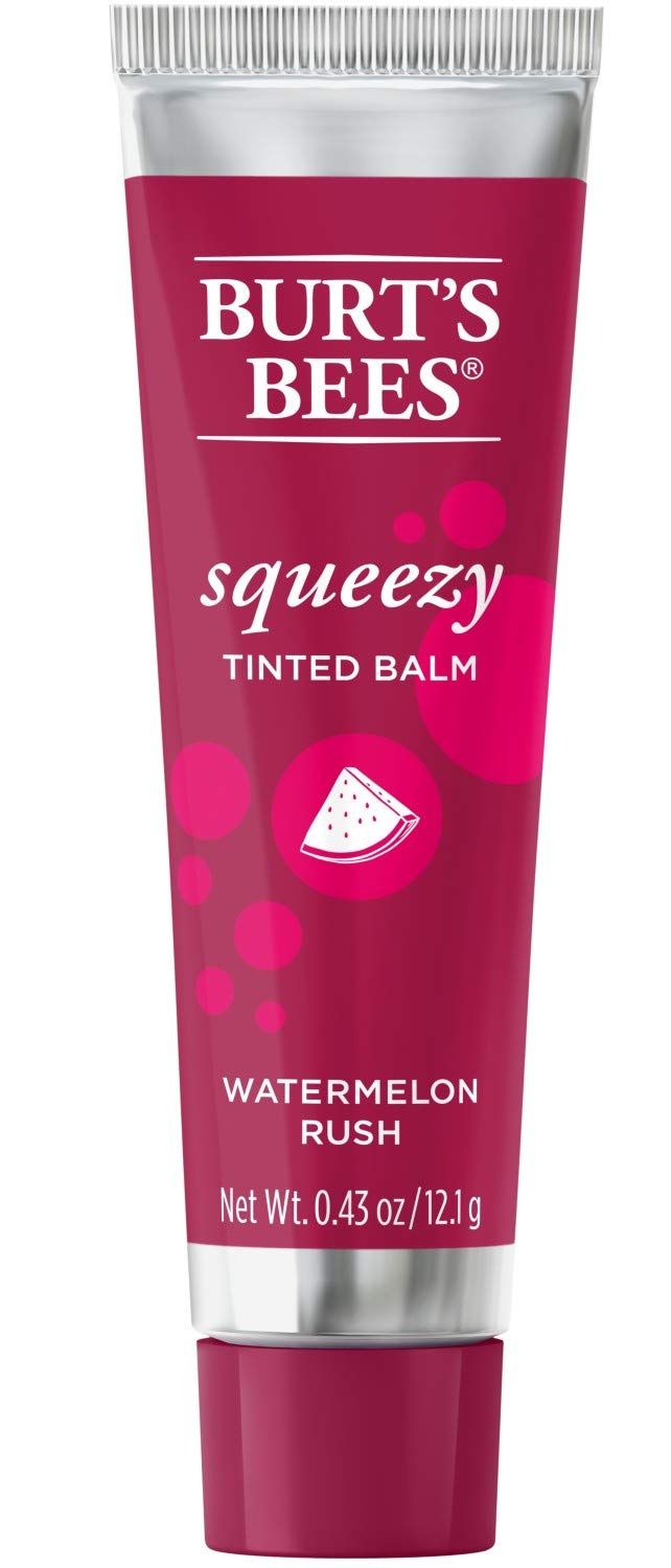 Burts Bees, Squeezy Tinted Lip Balm - Watermelon Rush, 0.43 Ounce