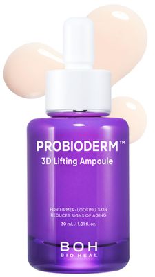BIOHEAL BOH Probioderm 3D Lifting Ampoule 1.01 fl oz (30 ml) | Advanced Elasticity Serum for Sculpted, Firm Skin | Powerful 3D Lifting Formula with Probiotics &amp; Peptides for Daily Skincare
