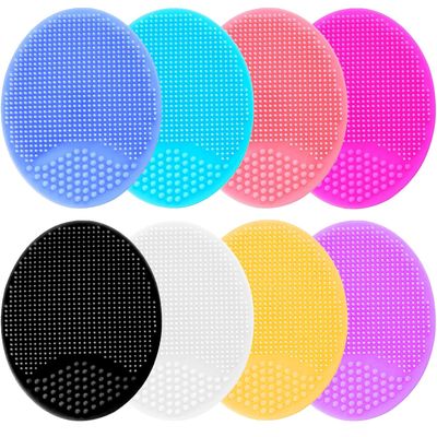 Face Scrubber, Silicone Face Scrubber, Soft Silicone Facial Cleansing Brush Face Exfoliator Blackhead Acne Pore Pad Cradle Cap Face Wash Brush for Deep Cleaning Skin Care 8 Pack