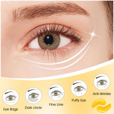 Adofect 30 Paris Under Eye Patches 24k Gold Under Eye Mask for Puffy Eyes and Dark Circles Treatments, Under Eye Bags Treatment Collagen Gel Pads for Beauty &amp; Personal Care, Gold
