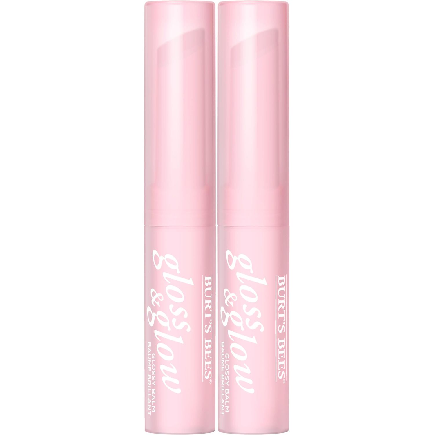 Burts Bees Gloss and Glow Glossy Balm, 100% Natural Origin, Winning in Pink, 1 Tube