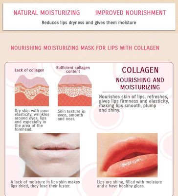 Felico Lip Mask, 30PCS Collagen Crystal Pink Lip Care Gel Pads Treatment, Moisturizing Anti-Wrinkle Anti-Aging Firm Hydrate Lips, Remove Dead Skin Moisture Essence Make Your Dry Lip Attractive Sexy