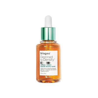 Briogeo Destined For Density MegaStrength+ Caffeine + Biotin Peptide Density Serum, Increases Hair Thickness and Density, Fast-Absorbing &amp; Non-Greasy, Fragrance-Free, Vegan, Cruelty-Free, 1.5 fl oz