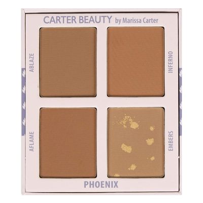 Carter Beauty By Marissa Carter Bronzer Palette - Adds Instant Colour And Depth To The Face - For A Sun-Kissed Look All Year Round - Suitable For Medium Skin Tones - Phoenix - 0.48 Oz
