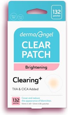 DERMA ANGEL Acne &amp; Post Acne Patches - Hydrocolloid Pimple Care with TXA &amp; CICA for Active Acne &amp; Post-Inflammatory Dark Spots - Day and Night Use - UPGRADED (Post Acne - 132 Count - 1 Size)