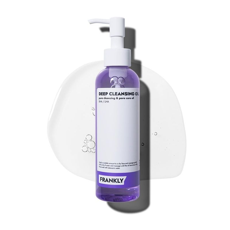 FRANKLY Deep Cleansing Oil - BHA &amp; LHA Pore-Purifying, Blackhead Remover, Makeup Remover, Hydrating with Amino Acids &amp; Hyaluronic Acid |All Skin Types Korean Skincare|Vegan &amp; Cruelty-free| 6.8 fl oz