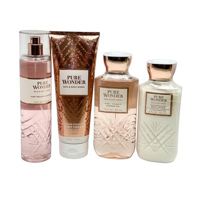 Bath &amp; Body Works PURE WONDER Deluxe Gift Set - Fragrance Mist - Body Cream - Body Lotion - Shower Gel - Full Size