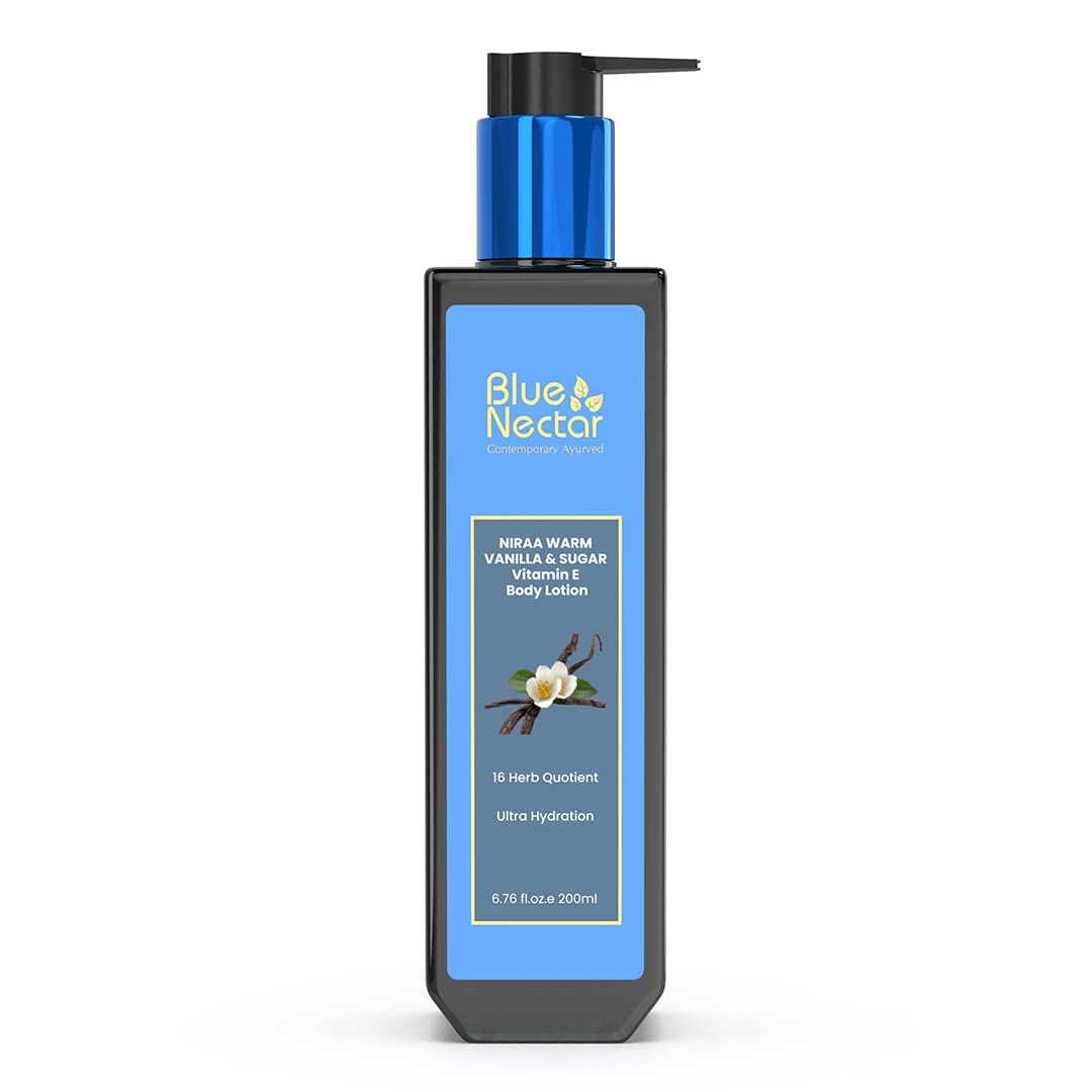 Blue Nectar Shea Butter Moisturizing Body Lotion with Vanilla &amp; Vitamin E for Hydration | Body Lotion for Dry Skin | For Women &amp; Men (12 Herbs, 6.76 Fl oz)