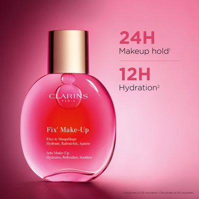 Clarins Fix Make-Up Setting Spray | 4-in-1 Makeup Setting Spray | 24H Fresh and Flawless Makeup | 12H Hydration | Locks Out Harmful Pollutants | Boosts Radiance | All Skin Types