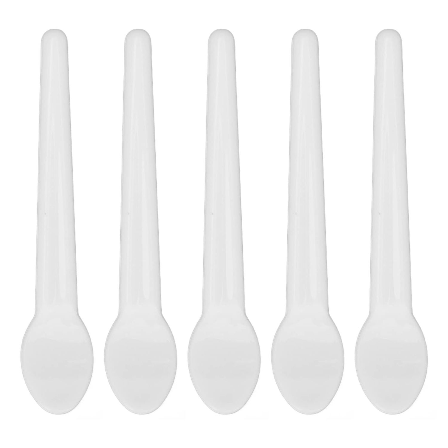 Cosmetic Spatula, 50pcs Cosmetic Cream Spatula Small Spoon Shaped Washable Eye Cream Spatula for Nail Glue Spatula Facial Cream Mask Scoop Skin Care Plastic Spoon for Mixing