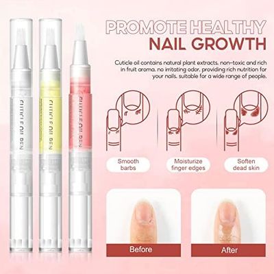 COSCELIA 16 pcs Cuticle Oil Pens Bulk for Nails Cuticle Revitalizer Oil Pens Set Nail Care Nourishment Treatment Moisturized Repair Pen Manicure Tools for Gel Nails