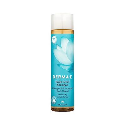 Derma E Scalp Relief Shampoo with Psorzema Herbal Blend - All Natural Scalp Treatment &amp; Dandruff Shampoo - Soothes Itchy Scalp and Promotes Scalp Health, 10 Fl oz