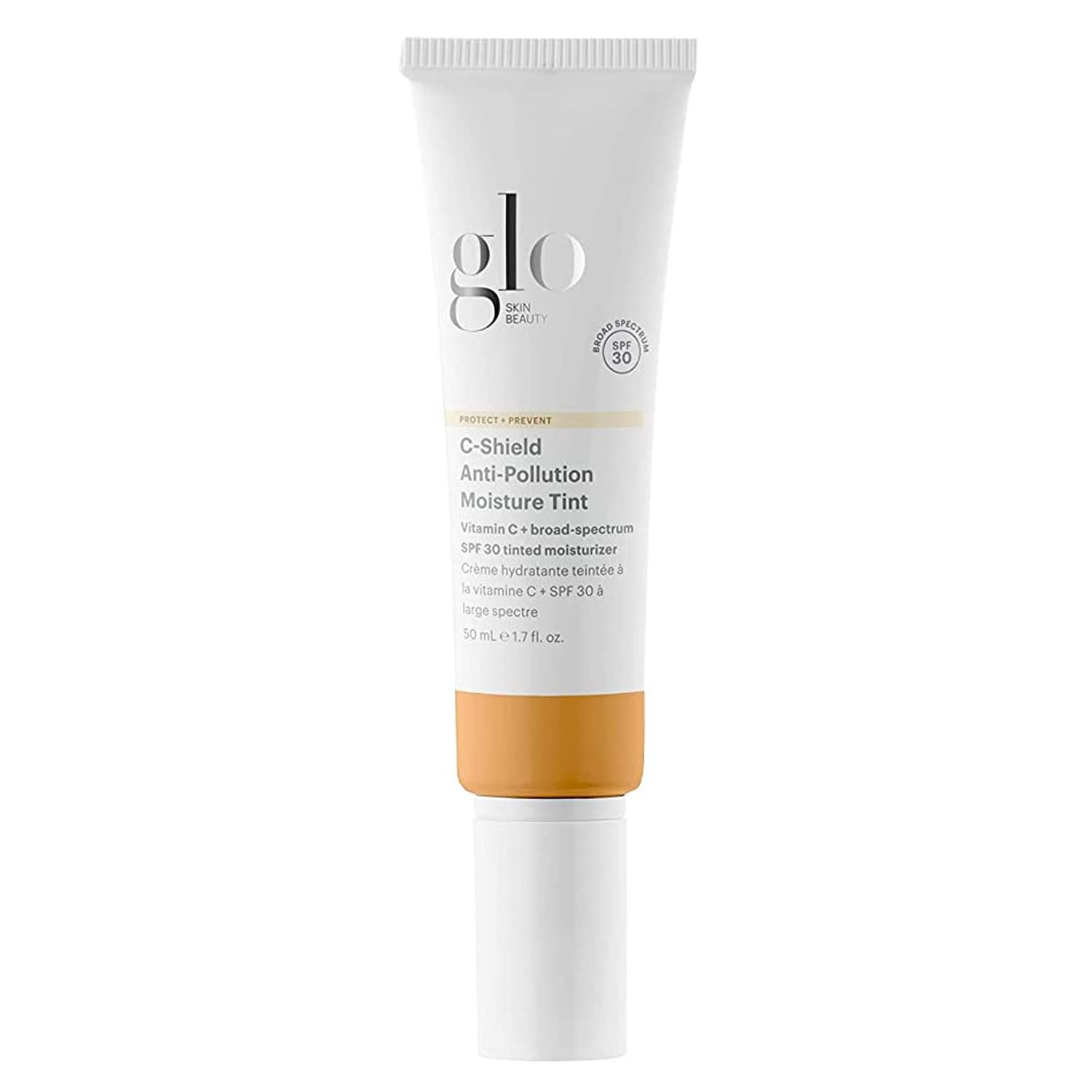 Glo Skin Beauty C-Shield Anti-Pollution Moisture Tint - Tinted Moisturizer With SPF 30 for Face, Broad Spectrum Protection &amp; Vitamin C, 1.7 Oz (6W-Medium)