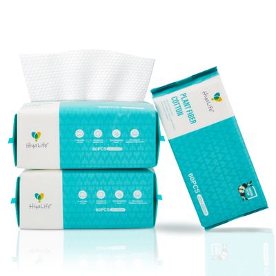 Disposable Dry Wipes for Adult Personal Care, Large, Softer &amp; Thicker Wet and Dry Use, Makeup Remover Wipes Multipack, Biodegradable, Chemical-Free, Sensitive Skin, Travel Wipes (Pack of 1-180 Pieces)