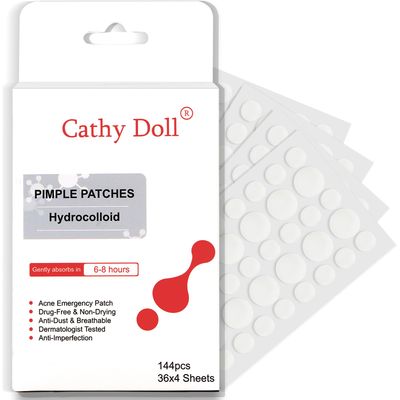 Cathy Doll Pimple Patches, Hydrocolloid Acne Pimple Patches for Face Invisible Zit Absorbing Stickers for Skin Care Blemish Cover