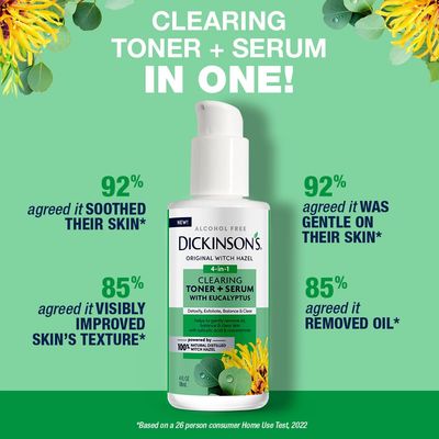 Dickinson's Witch Hazel Clearing Toner + Serum with Eucalyptus