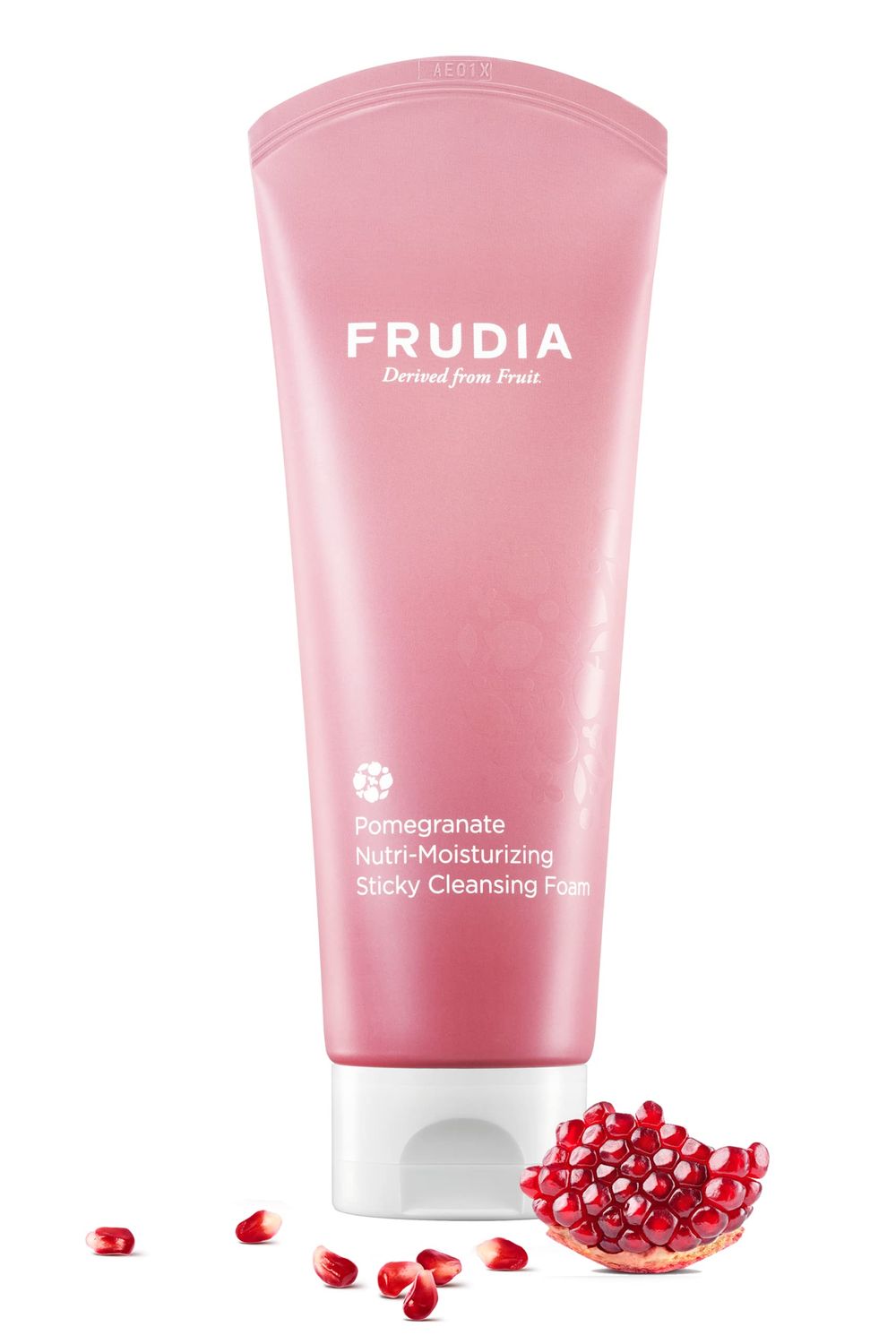 FRUDIA WELCOS Pomegranate Nutri-Moisturizing Sticky Cleansing Foam | Korean Skin Care Face Cleanser for Firmness &amp; Hydration | Facial Cleanser w/Adenosine &amp; Pomegranate Extract (4.90 fl oz)