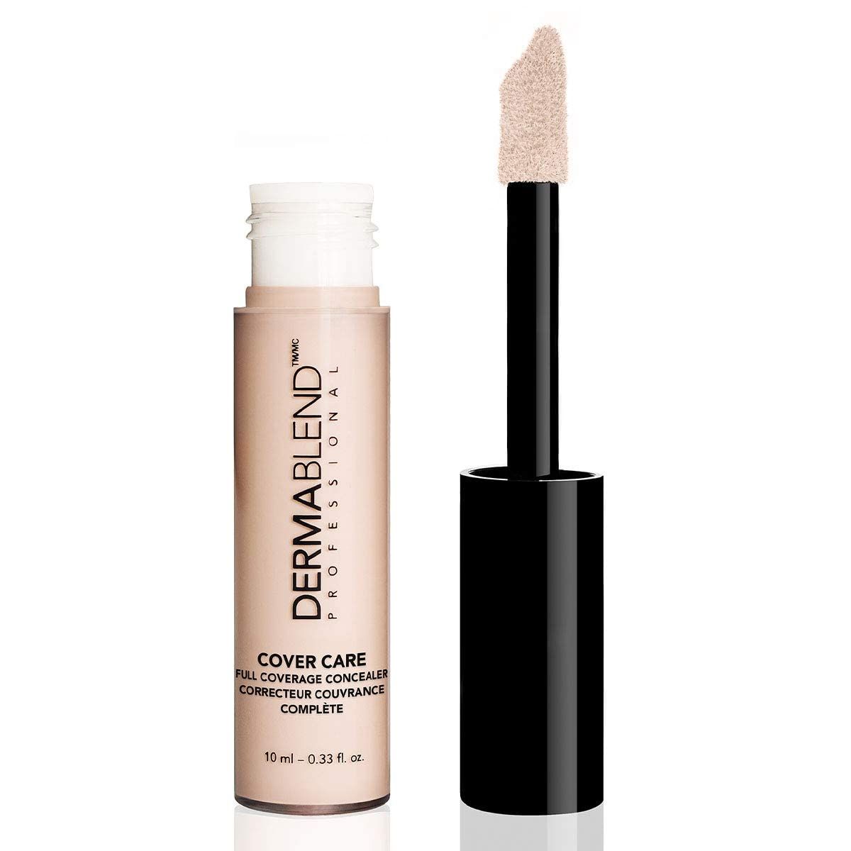 Dermablend Cover Care Concealer, Full Coverage Concealer Makeup and Corrector for Under Eye Dark Circles, Acne &amp; Blemishes, 24-Hr Hydration, Matte Finish, XL Applicator