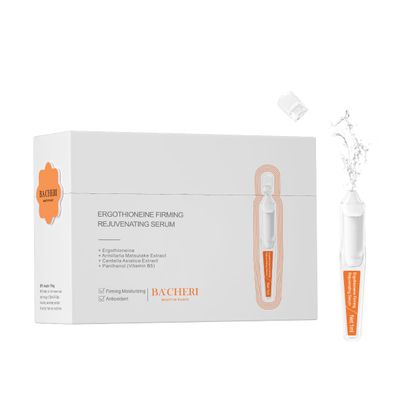 BACHERI Ergothioneine Firming Serum Ampoules - Hydrating and Repairing Formula with Pro-Xylane, Centella Asiatica Extract, and Vitamin B5 for Various Skin Types, 30 Pcs/Box