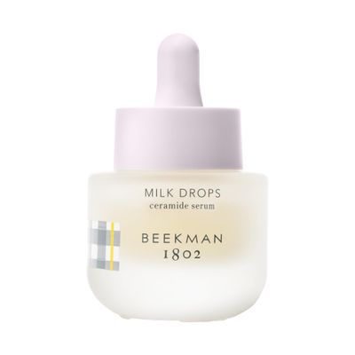Beekman 1802 Milk Drops Ceramide Facial Serum - Squalane Oil, Hyaluronic Acid &amp; Goat Milk Face Moisturizer - Boosts Skin Radiance &amp; Hydrates Deeply - Fragrance Free - For Oily/Acne Prone Skin