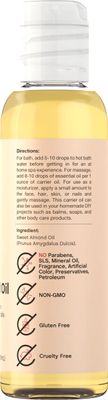 Coera Sweet Almond Oil for Face, Hair, Skin &amp; Nails | 4 fl oz | Cold Pressed &amp; Hexane Free | Carrier Oil | Free of Parabens, SLS, &amp; Fragrances