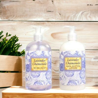 Greenwich Bay Trading Hand Soap &amp; Hand and Body Lotion, 16 Ounce, 2 pack Bundle Set (Lavender Chamomile)
