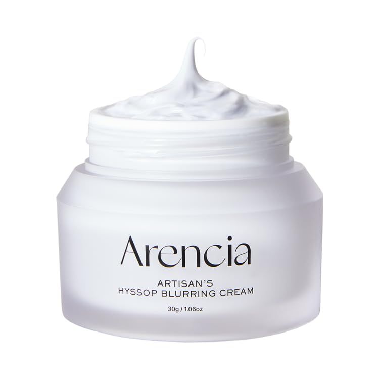 ARENCIA Hyssop Blurring Cream, Intense Collagen Face Moisturizer &amp; Night Repair Cream for Anti-Aging, Nourishing Skin Barrier, Premium Korean Skincare, 1oz