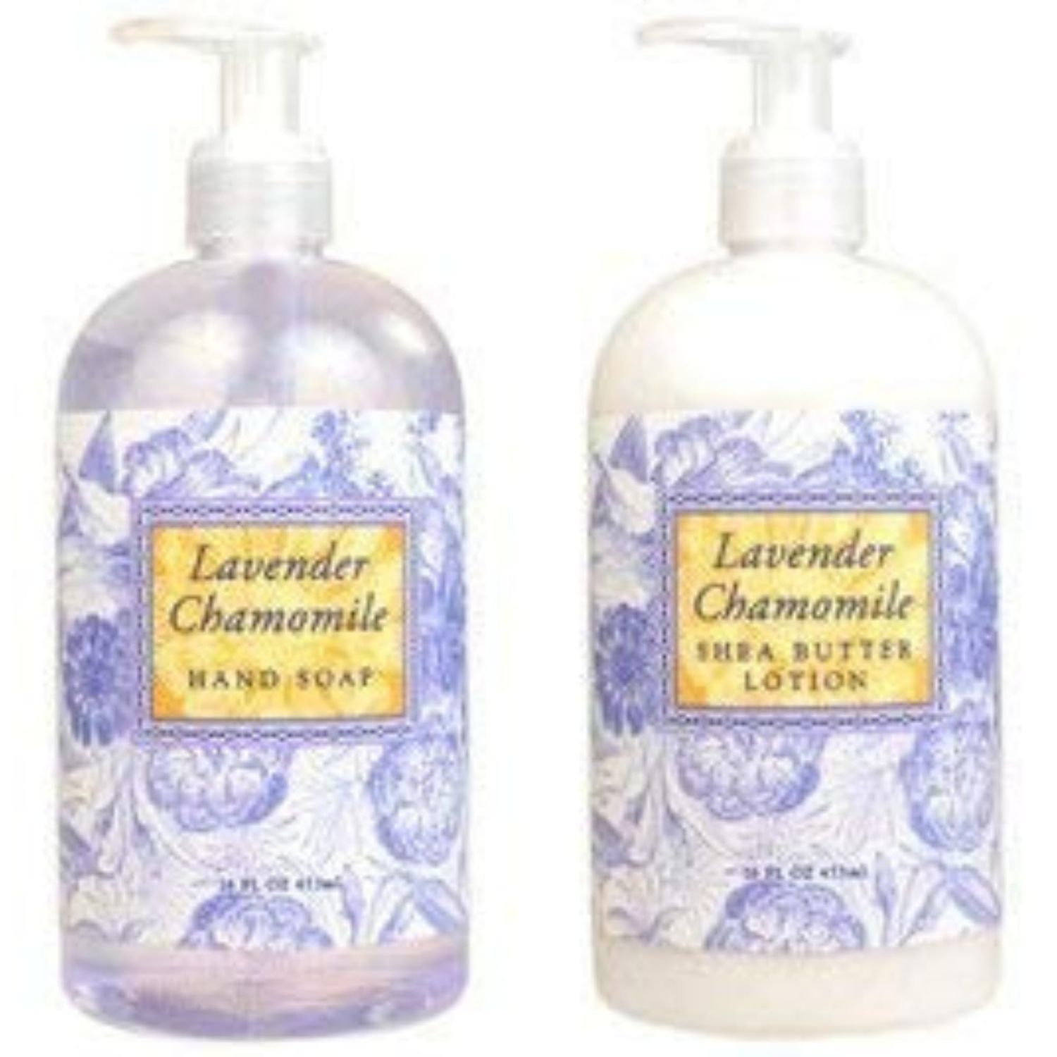 Greenwich Bay Trading Hand Soap &amp; Hand and Body Lotion, 16 Ounce, 2 pack Bundle Set (Lavender Chamomile)
