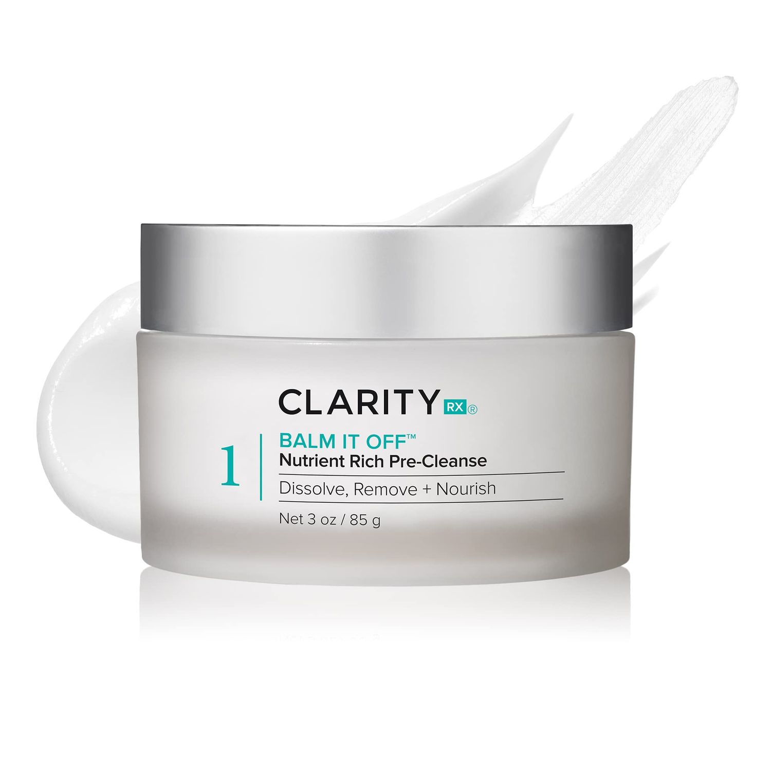 ClarityRx Balm It Off Facial Cleanser, Natural Plant-Based Pre-Cleanser for All Skin Types, Gently Dissolves Makeup, Dirt &amp; Excess Oil (3 oz)
