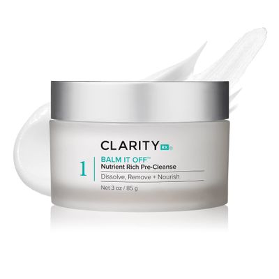 ClarityRx Balm It Off Facial Cleanser, Natural Plant-Based Pre-Cleanser for All Skin Types, Gently Dissolves Makeup, Dirt &amp; Excess Oil (3 oz)