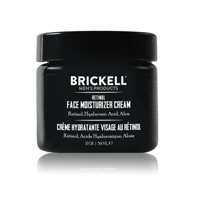 Brickell Men&#39;s Retinol Face Moisturizer Cream For Men, Natural &amp; Organic, Anti-Wrinkle Face Night Cream with Retinol &amp; Hyaluronic Acid To Reduce Fine Lines and Even Skin Tone, Fragrance-Free, 2 Ounce