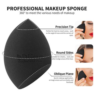 DUcare Makeup Sponges with Foundation Brush Makeup Puff Blending Foundation Sponge for Liquid BB Cream Mineral Powder Buffing Stippling