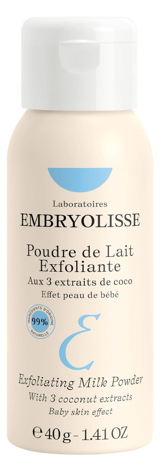 Embryolisse Exfoliating Face Scrub Powder - Facial Cleanser that Exfoliates, Tones and Softens the Skin - With Coconut &amp; Milk Powder - for All Skin Types, Even Sensitive, 1.41 Oz