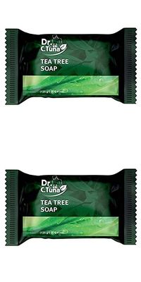 FARMASi Dr. C. Tuna Tea Tree Soap, Soothes Dry, Itchy, Cracked, Irritated Skin, Powerful Skin Protection, Hydrating and Replenishing Skin Care, Face &amp; Body Soap, 4.1 fl.oz (Pack of 2)