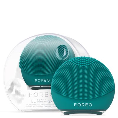 FOREO Luna 4 go Face Cleansing Brush &amp; Firming Face Massager - Premium Face Care - Enhances Absorption of Facial Skin Care Products - Simple Skin Care Tools - for All Skin Types- Evergreen