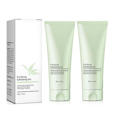 2 Pcs Purifying Exfoliating Gel, Deep Cleansing Moisturizing Face Gentle Exfoliating Scrub for All Skin Types.