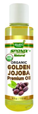 Best Jojoba Oil - Top 100% Pure Jojoba Oil for Skincare and Haircare - Premium Grade USDA Organic - 4 oz by Sponix