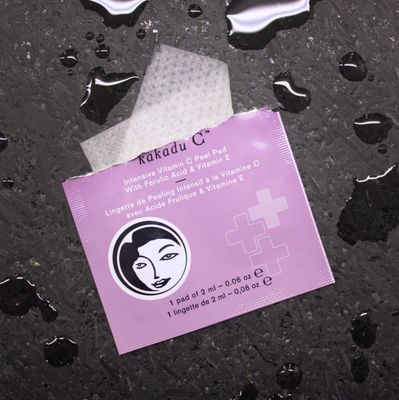 DERMAdoctor Kakadu C Dermatologist Formulated Vitamin C Face Peel Pad with AHA & BHA, Exfoliating Pads, Chemical Peel for Face At Home, Brighten, Tighten and Resurface - 30 count