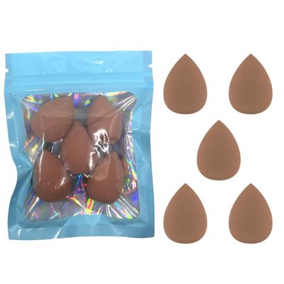 5PCS Mini Beauty Blender Mini Makeup Sponges Soft and Flexible Multi Colored Beauty Blender Sponge for Foundation, Powder, Liquid, Beauty Gift Set (coffee)