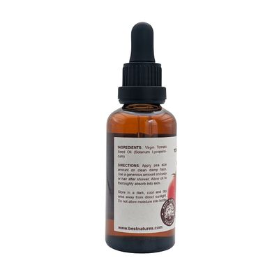 Best Nature's Tomato Seed Oil (Cold Pressed, Unrefined) - 2 oz - Natural Skin Care Moisturizer for Face, Body, Dry, Damaged Hair - Soothes Eczema, Psoriasis, Acne, Reduce Discoloration