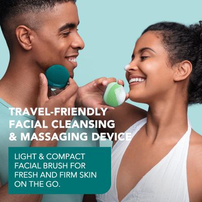 FOREO Luna 4 go Face Cleansing Brush &amp; Firming Face Massager - Premium Face Care - Enhances Absorption of Facial Skin Care Products - Simple Skin Care Tools - for All Skin Types- Evergreen