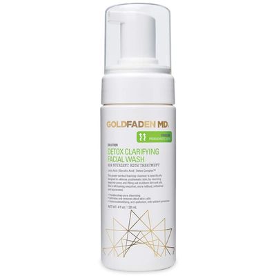 GOLDFADEN MD Detox Clarifying Facial Foaming AHA Cleanser | Purifying w/Glycolic Acid, Lactic Acid &amp; our Detox ComplexTM | 4 fl oz